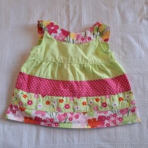 Gymboree girls 3-6 months Tea Time Afternoon line shirt VGUC